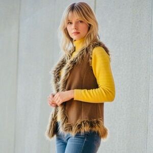 Vintage Y2K Penny Lane Faux Fur Vest